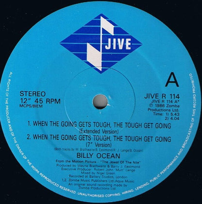 Billy Ocean : When The Going Gets Tough, The Tough Get Going (12", Single)