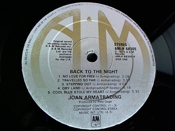 Joan Armatrading : Back To The Night (LP, Album)