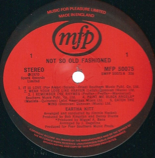 Eartha Kitt : Not So Old Fashioned (LP, Album, RE)