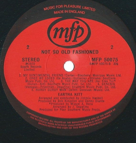 Eartha Kitt : Not So Old Fashioned (LP, Album, RE)