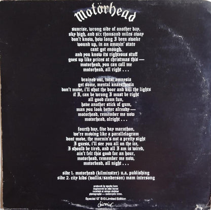 Motörhead : Motörhead (12", Single, Ltd)