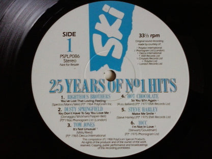Various : Ski - 25 Years Of No 1 Hits (LP, Comp, Promo)
