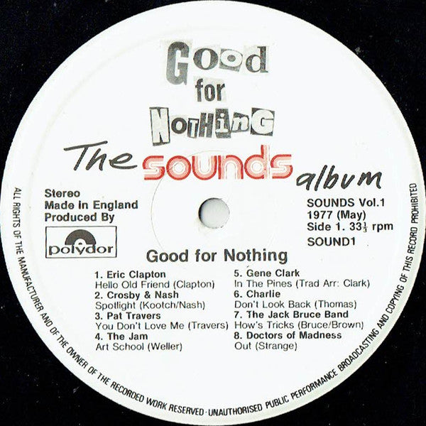 Various : Good For Nothing - The Sounds Album, Vol 1 (LP, Album, Comp)