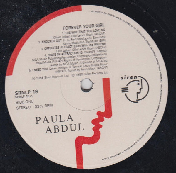 Paula Abdul : Forever Your Girl (LP, Album)