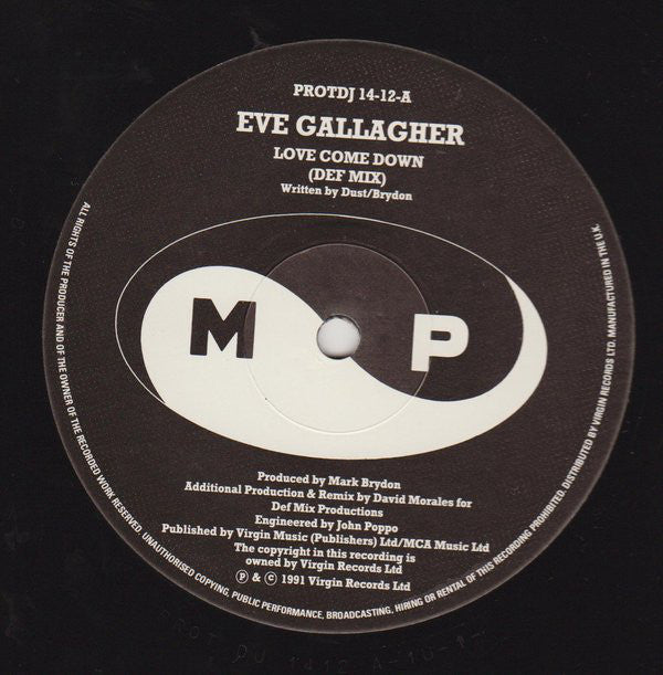 Eve Gallagher : Love Come Down (The 1991 Mixes) (12")