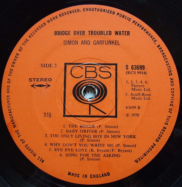 Simon & Garfunkel : Bridge Over Troubled Water (LP, Album)
