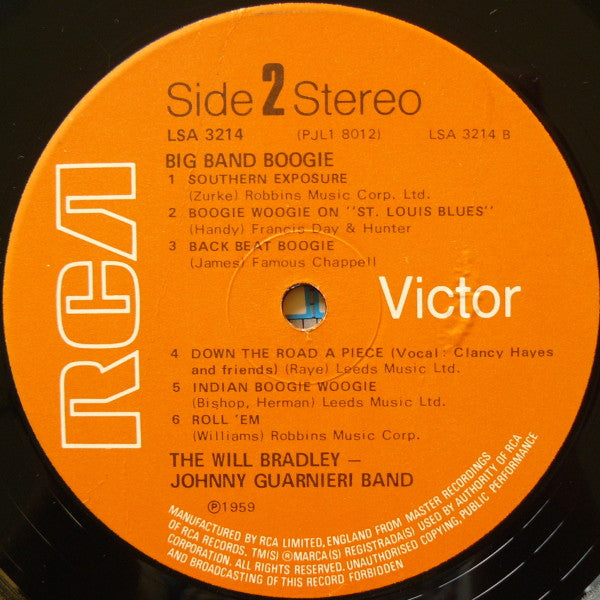 The Will Bradley-Johnny Guarnieri Band : Big Band Boogie (LP, Album, RE)