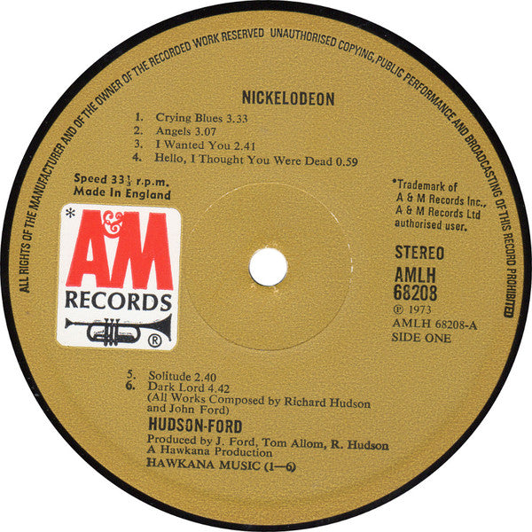 Hudson ◇ Ford* : Nickelodeon (LP, Album)