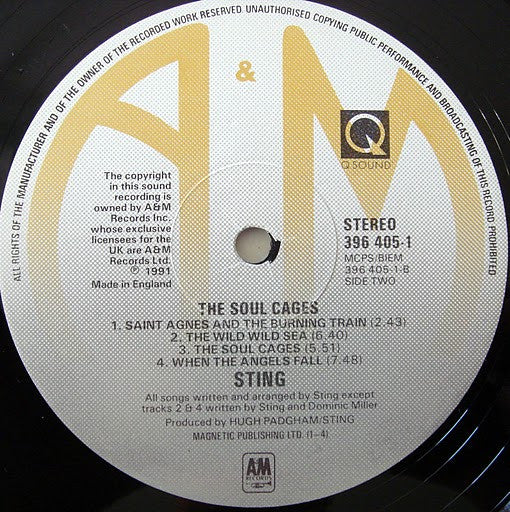 Sting : The Soul Cages (LP, Album)