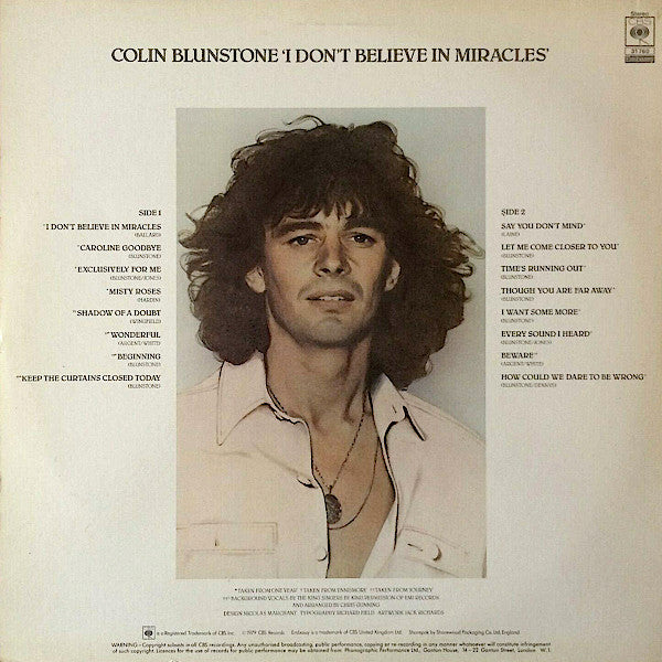 Colin Blunstone : I Don't Believe In Miracles (LP, Album, Comp)