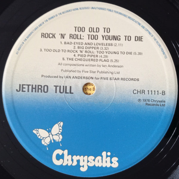 Jethro Tull : Too Old To Rock 'N' Roll: Too Young To Die! (LP, Album, Gat)
