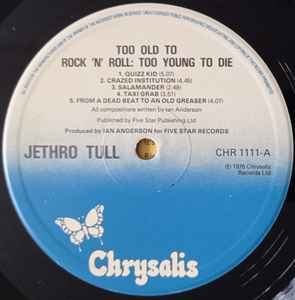 Jethro Tull : Too Old To Rock 'N' Roll: Too Young To Die! (LP, Album, Gat)