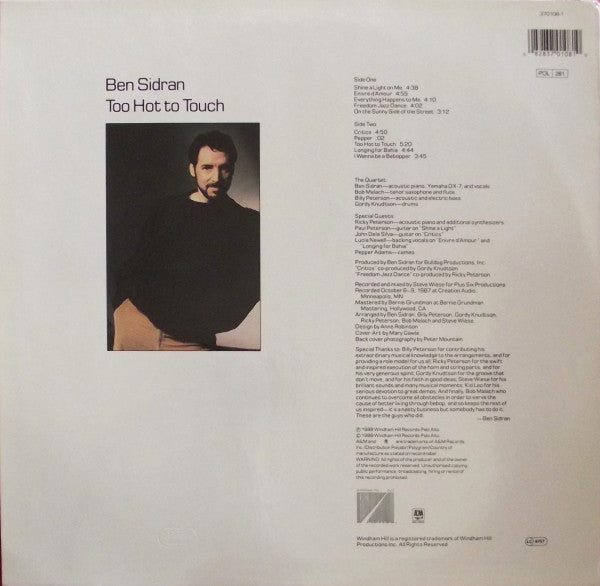 Ben Sidran : Too Hot To Touch (LP, Album)