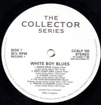 Various : White Boy Blues (2xLP, Comp)