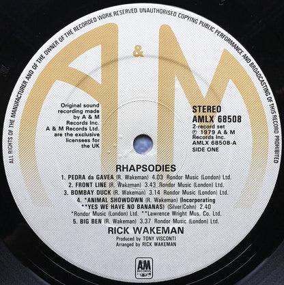 Rick Wakeman : Rhapsodies (2xLP, Album)