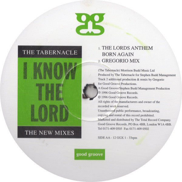 The Tabernacle : I Know The Lord (The New Mixes) (12")