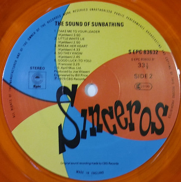 The Sinceros : The Sound Of Sunbathing (LP, Album, Ora)