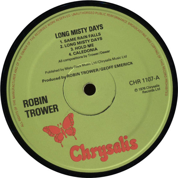 Robin Trower : Long Misty Days (LP, Album)