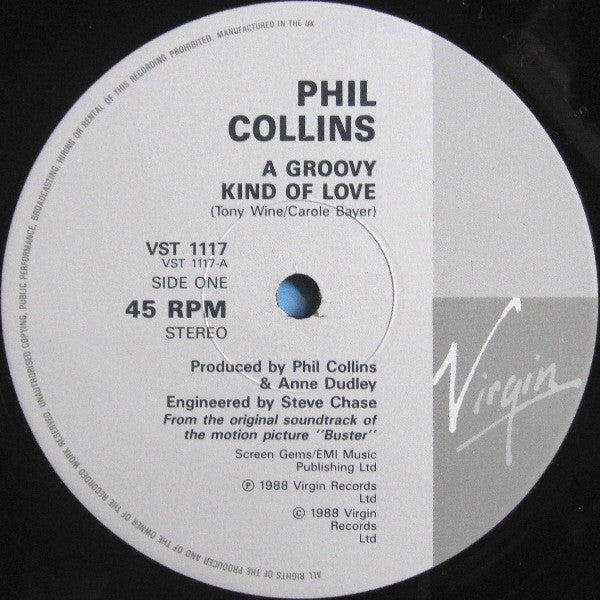 Phil Collins : A Groovy Kind Of Love (12", Single)