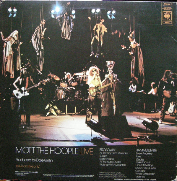Mott The Hoople : Mott The Hoople Live (LP, Album)