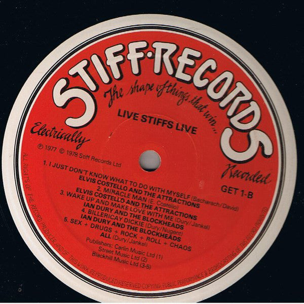 Various : Live Stiffs Live (LP, Album, Red)