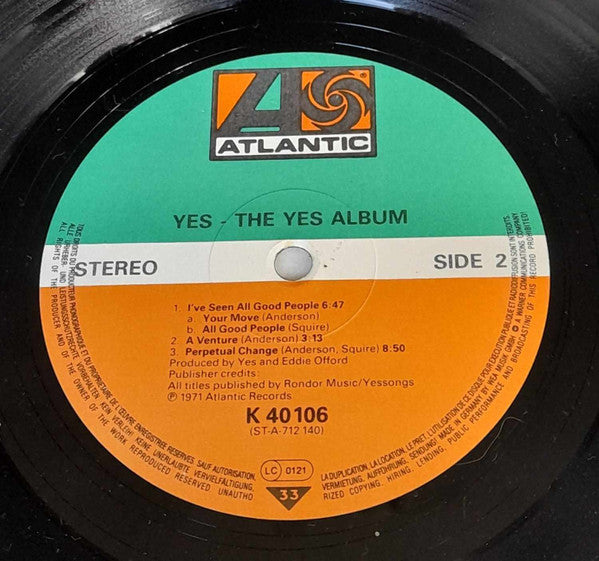 Yes : The Yes Album (LP, Album, RE)