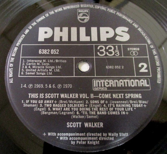 Scott Walker : This Is Scott Walker Vol. 2 -  Come Next Spring (LP, Comp)