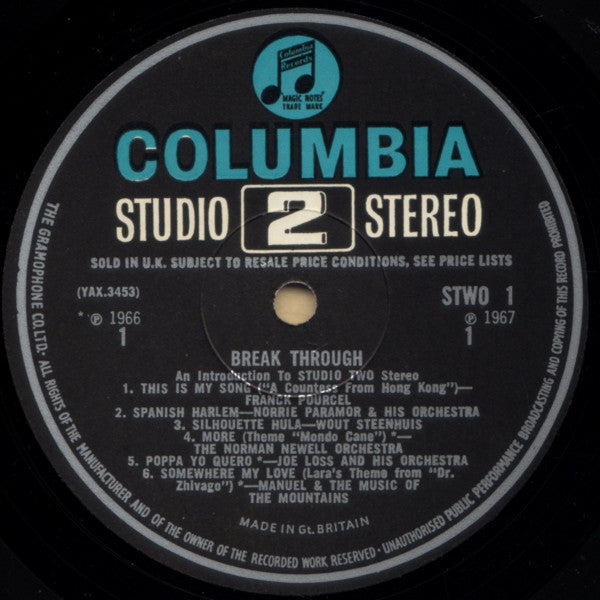 Various : Break-through - An Introduction To Studio Two Stereo (LP, Comp, Smplr)