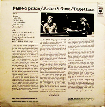 Georgie Fame & Alan Price : Fame & Price / Price & Fame / Together (LP, Album)