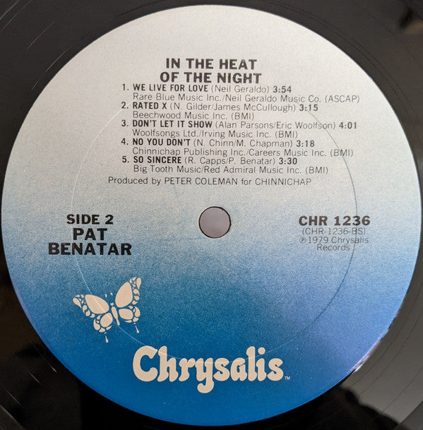 Pat Benatar : In The Heat Of The Night (LP, Album, San)
