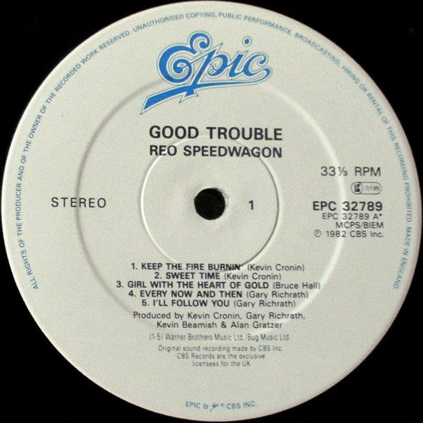 REO Speedwagon : Good Trouble (LP, Album, RE)