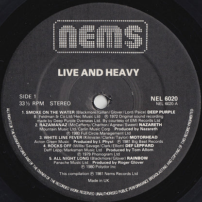 Various : Live And Heavy (LP, Comp)