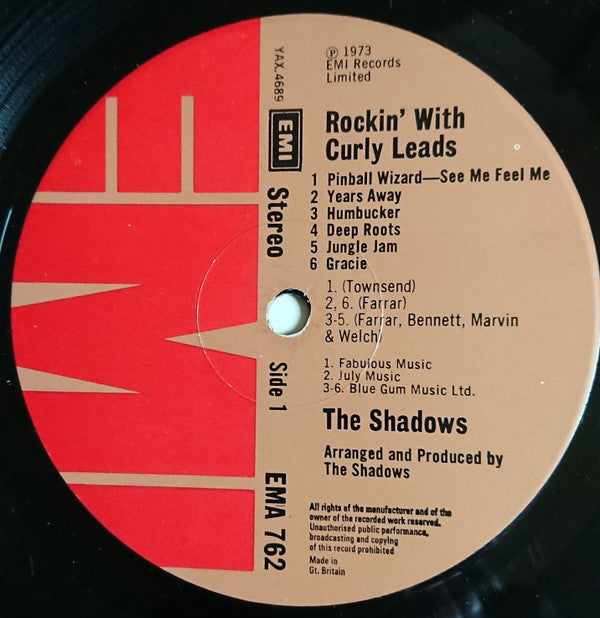 The Shadows : Rockin' With Curly Leads (LP, Album, Gat)