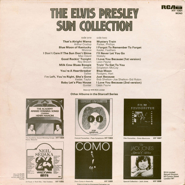 Elvis Presley : The Sun Collection (LP, Comp, Mono)