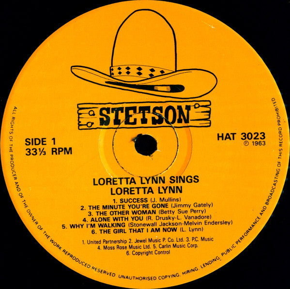 Loretta Lynn : Loretta Lynn Sings (LP, Album, RE)