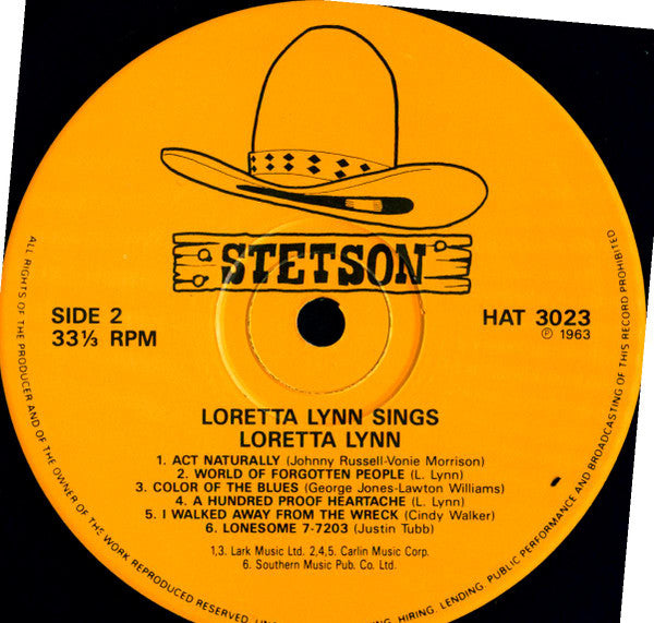 Loretta Lynn : Loretta Lynn Sings (LP, Album, RE)