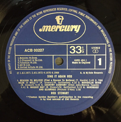 Rod Stewart : Sing It Again Rod (LP, Comp, Die)