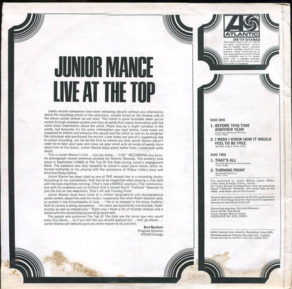 Junior Mance : Live At The Top (LP, Album)