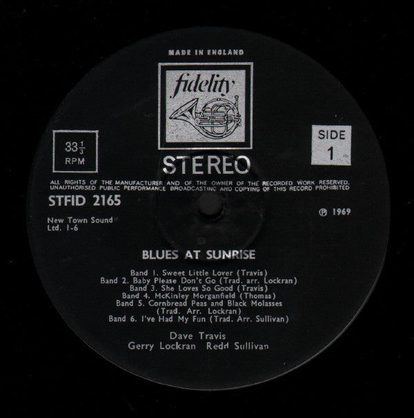 Gerry Lockran, Redd Sullivan, Dave Travis (2) : Blues At Sunrise (LP, Album)