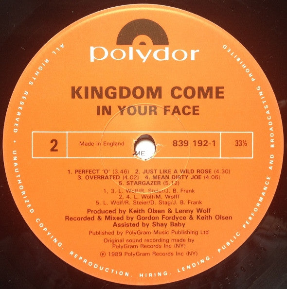 Kingdom Come (2) : In Your Face (LP, Album)