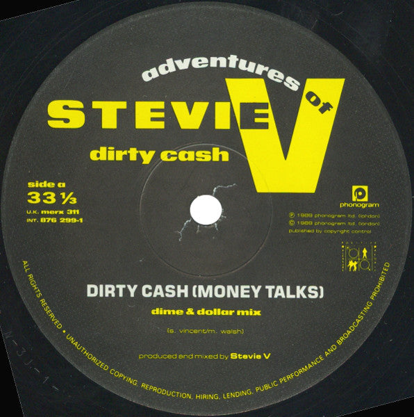 Adventures Of Stevie V. : Dirty Cash (12")