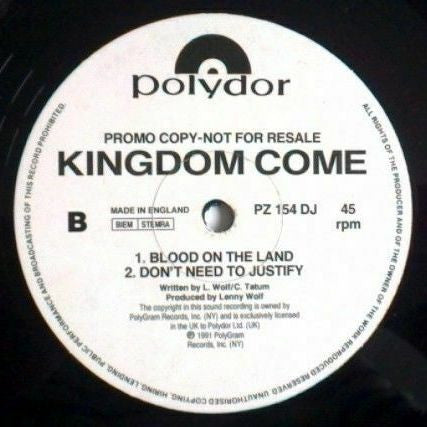 Kingdom Come (2) : Should I (12", Promo)