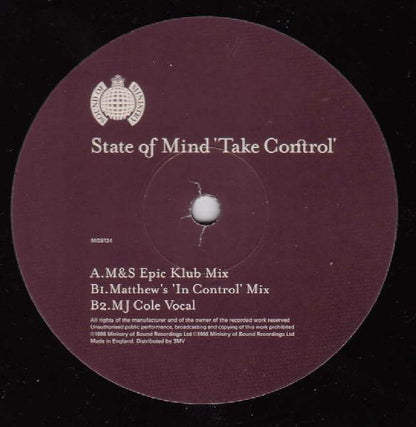 State Of Mind : Take Control (Part One) (12")