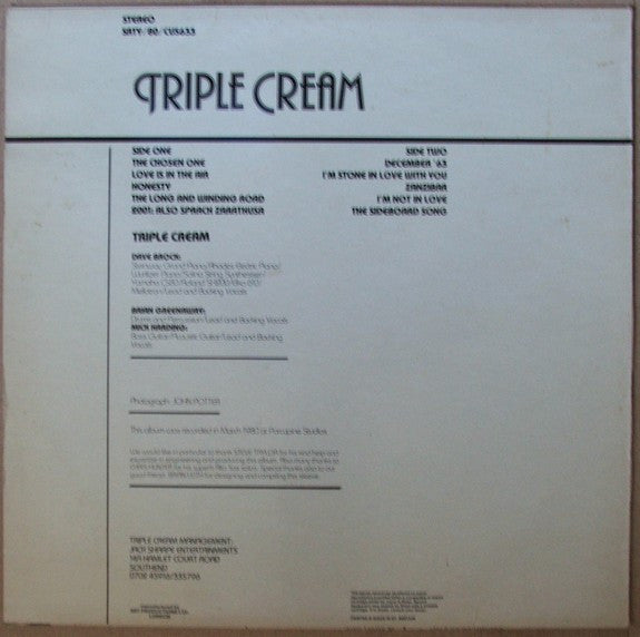 Triple Cream : Triple Cream (LP, Album)