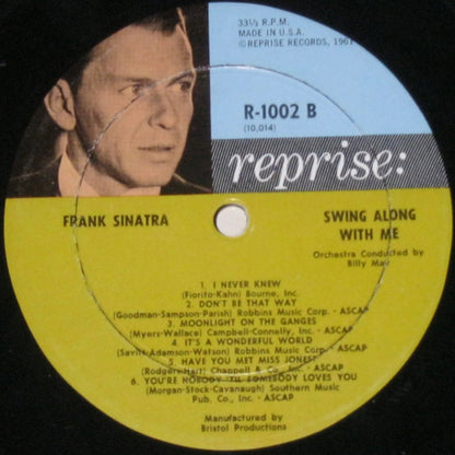 Frank Sinatra : Swing Along With Me (LP, Album, Mono)