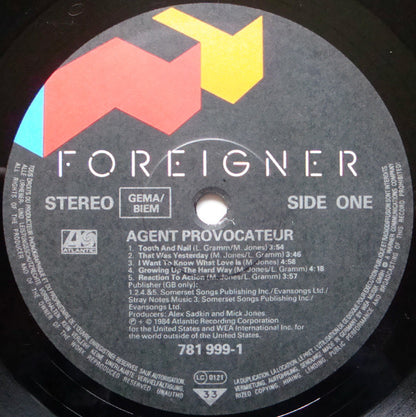 Foreigner : Agent Provocateur (LP, Album, Emb)