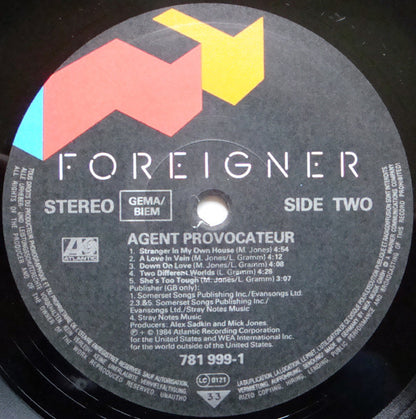 Foreigner : Agent Provocateur (LP, Album, Emb)