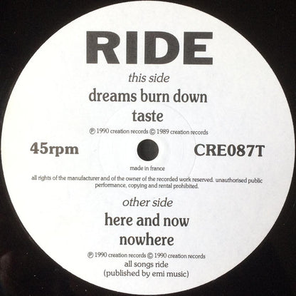 Ride : Fall (12", EP)