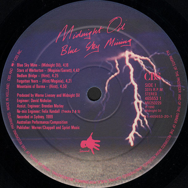 Midnight Oil : Blue Sky Mining (LP, Album)