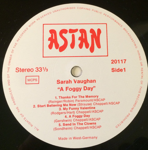 Sarah Vaughan : A Foggy Day (LP, Comp)